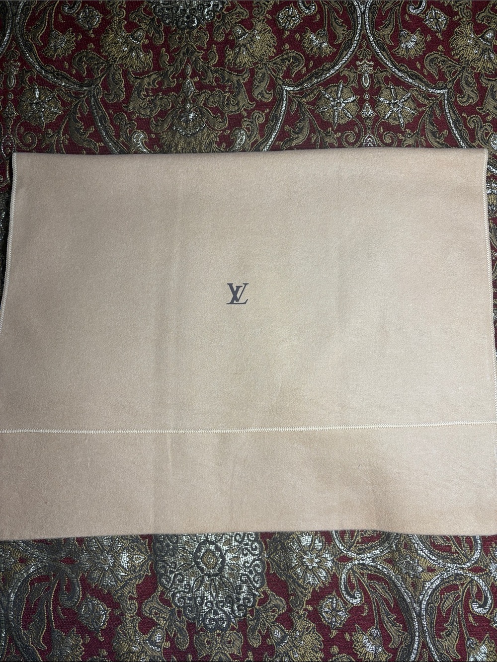 Louis Vuitton Pale Beige Protective Dust Pouch with LV Monogram